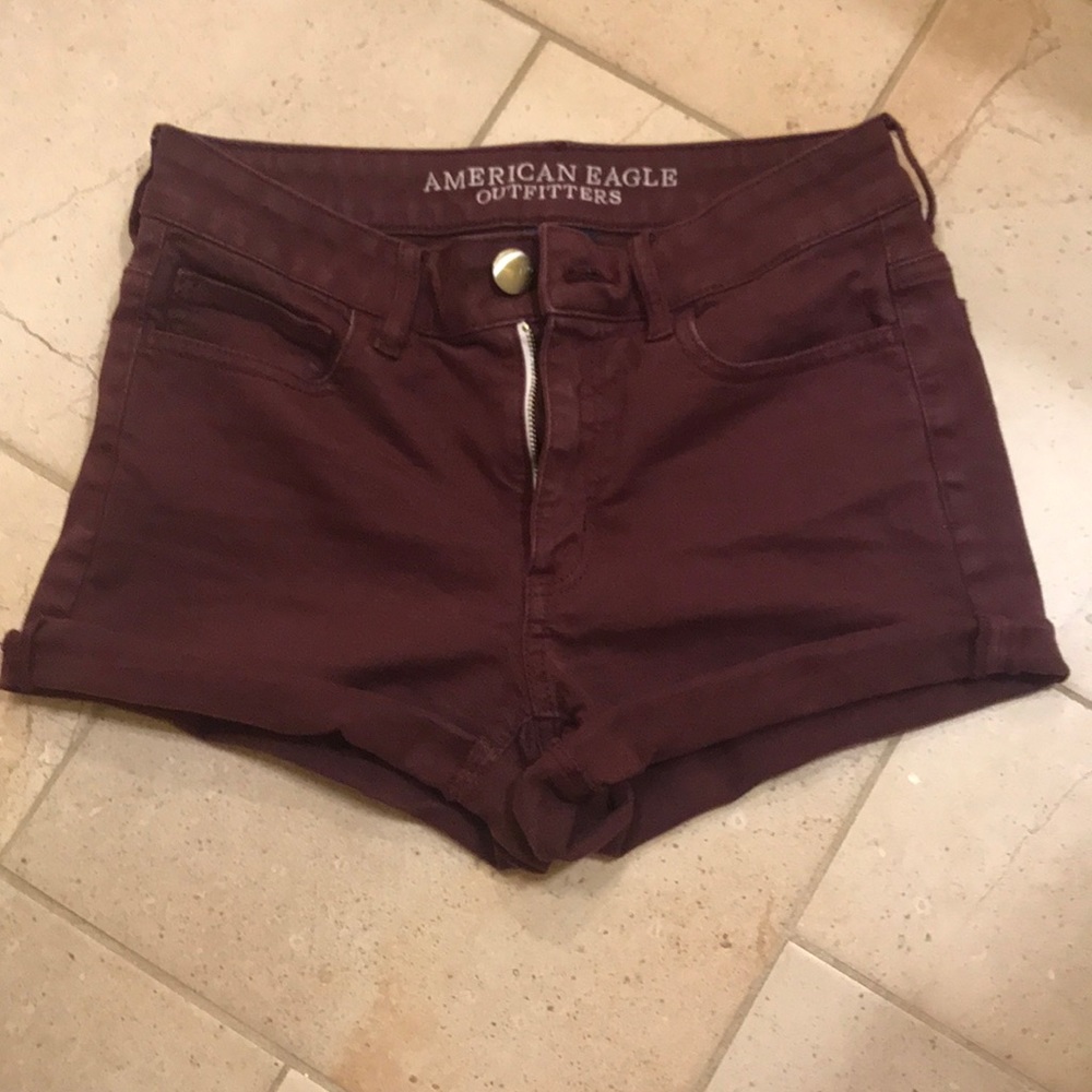 Maroon American Eagle Shorts